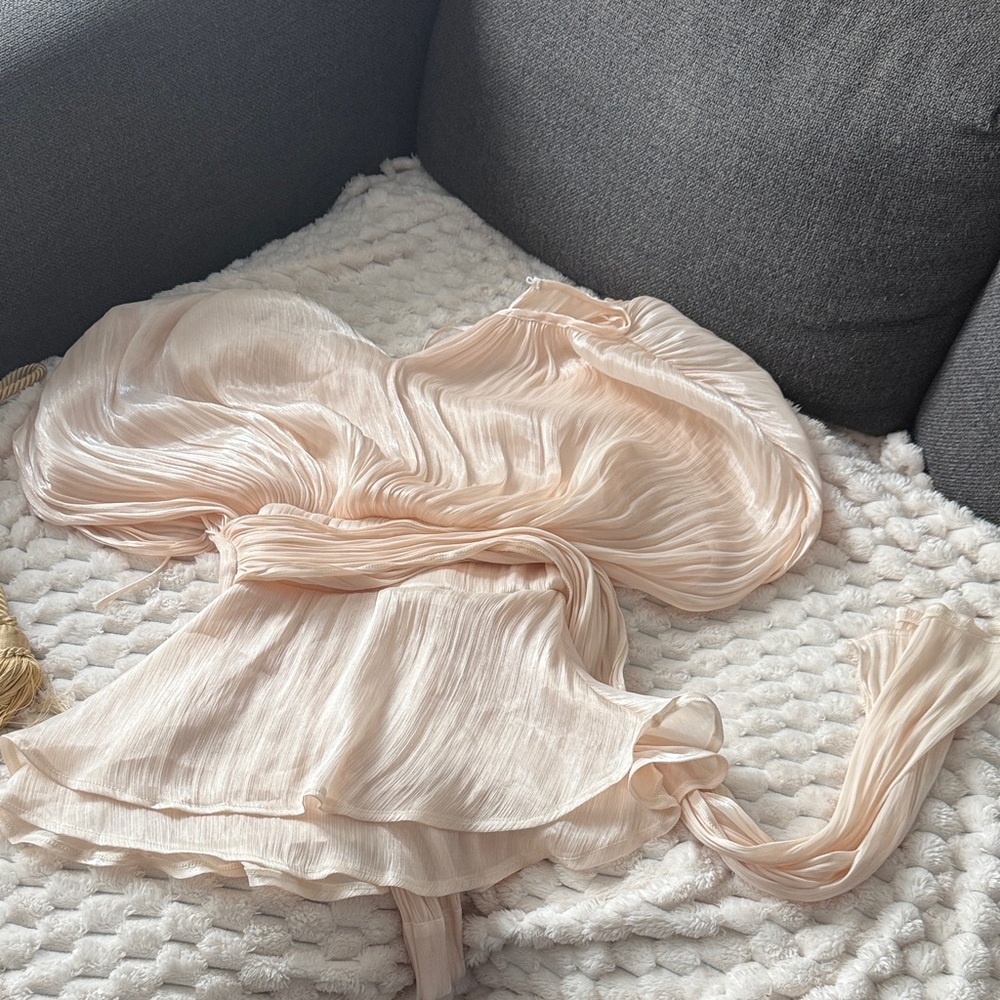 Elegant Asymmetrical Cream Dress